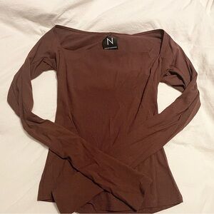 Naked Wardrobe Long Sleeve Ribbed Shirt